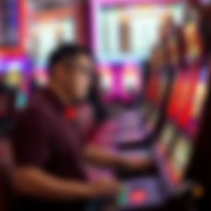 Player engaging with an EGT slot game