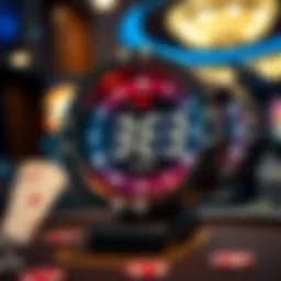 High-tech poker tournament clock on display