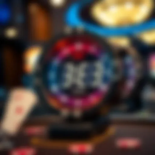 High-Tech Poker Tournament Clock High-tech poker tournament clock on display