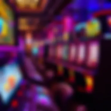 Spotlight on Slot Features An array of slot machines highlighting various features.