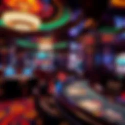 Luxurious casino interior on a cruise ship