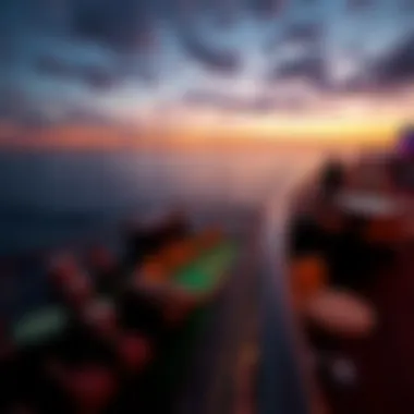 Scenic View from the Deck Scenic view from the deck of a casino cruise ship