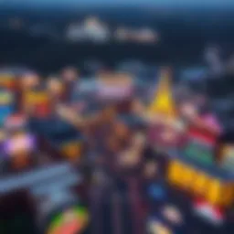 Aerial view of Morgantown featuring the vibrant casino landscape