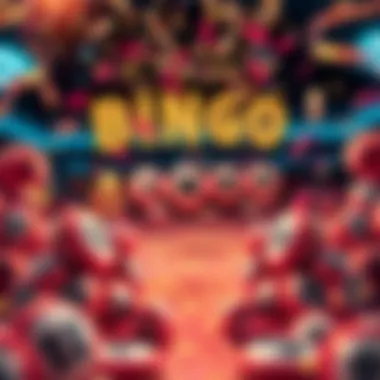 Celebrating Bingo Wins Celebration of a bingo win with confetti