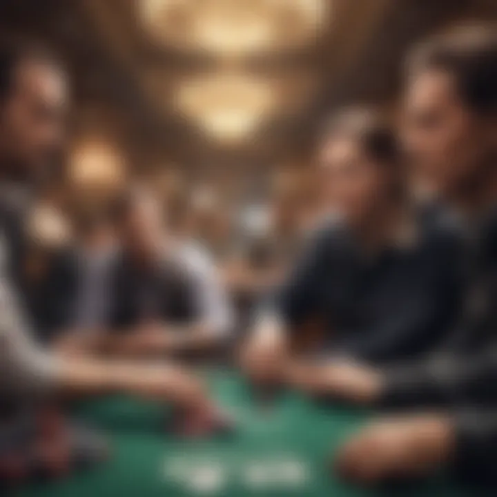 Exciting poker game in action with focused players