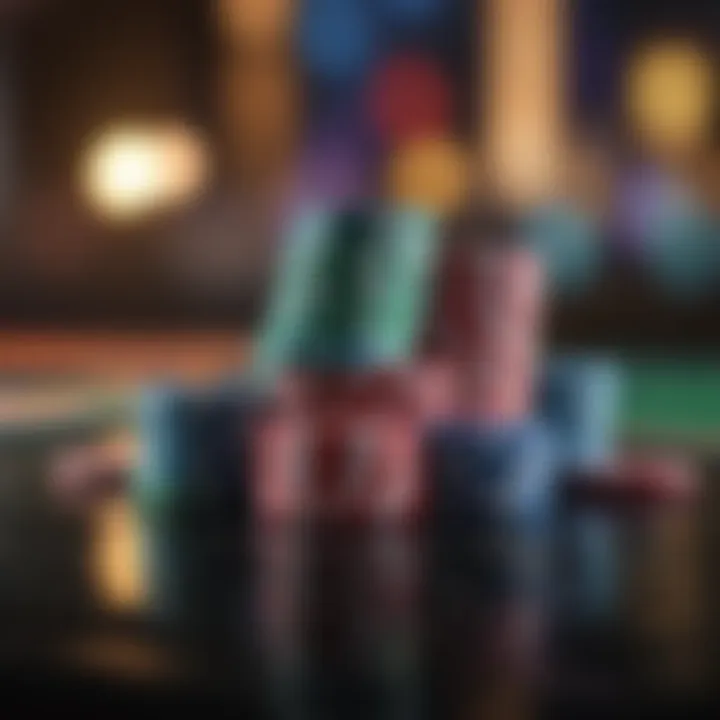 A variety of poker chips in vibrant colors