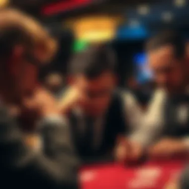 Intense concentration during a three-player Spades match