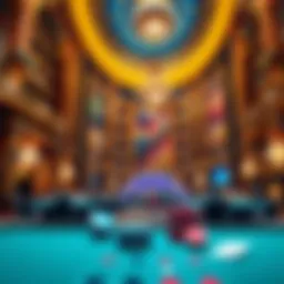 Elegant architecture of a golden casino reflecting luxury