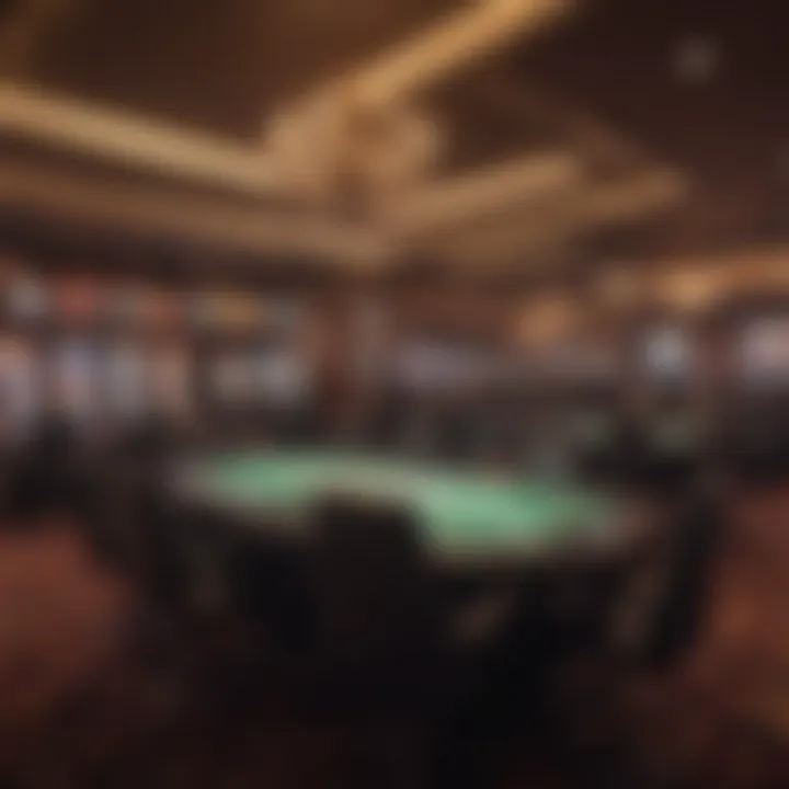 Interior gaming floor of the Joker Casino filled with diverse gaming tables and machines