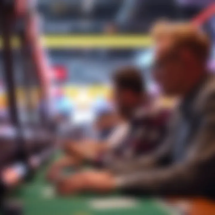 A dynamic visual depicting the psychology and strategy of slot players.