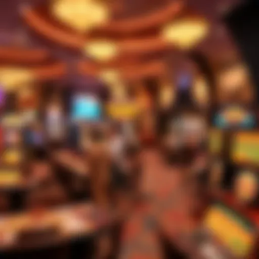 Casino Culture in Colorado A panoramic view of a Colorado casino bustling with activity.