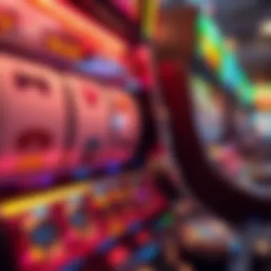 Detailed Features of Slot Machine Controls Close-up of slot machine features and controls