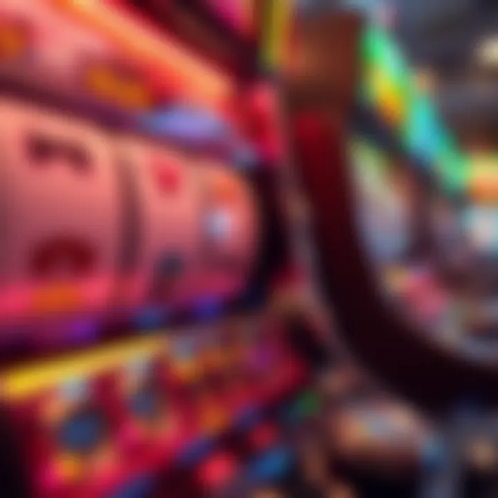 Detailed Features of Slot Machine Controls Close-up of slot machine features and controls