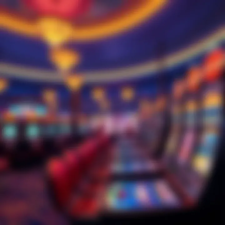 Exciting Gaming Experience Inside the Casino Interior of the casino featuring gaming tables and slot machines.