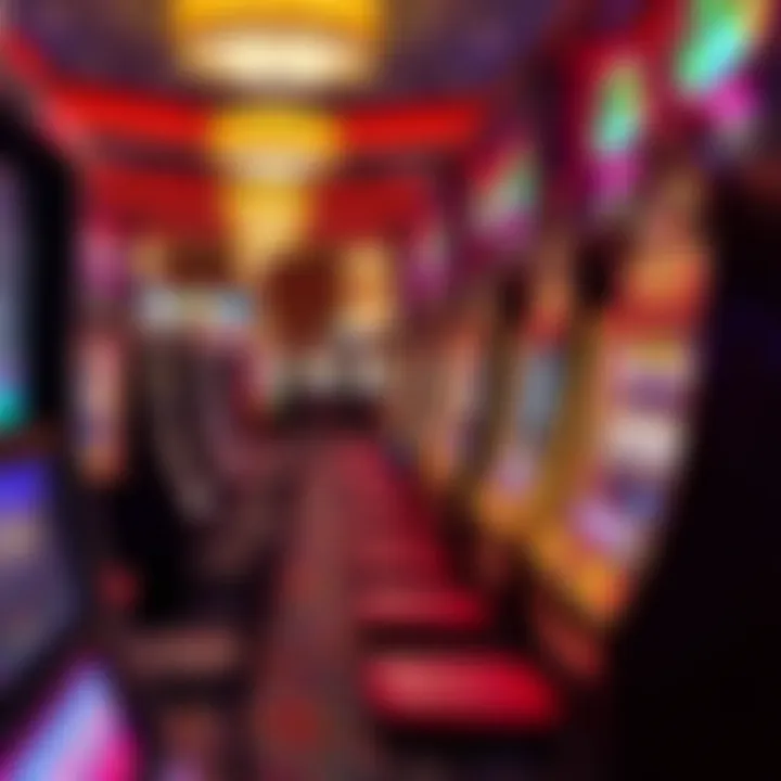 Casino Landscape Overview Overview of slot machines in a casino environment