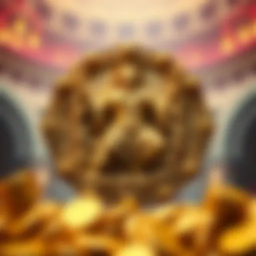 Mythical Olympus Symbols Symbolic representation of Olympus with mythological elements