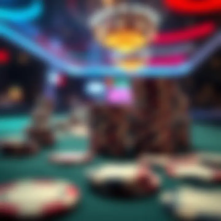 Poker Chips and Their Place in Casino Culture A vibrant poker table scene depicting the role of poker chips in casino culture