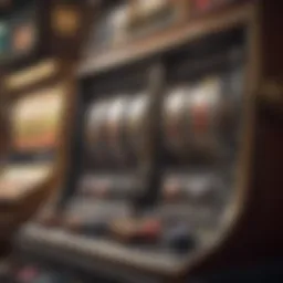 Visual representation of slot machine game mechanics