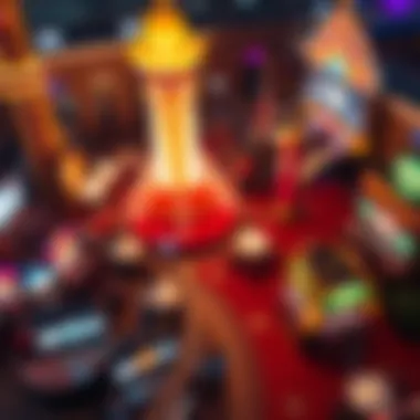 A captivating aerial view of a Las Vegas casino with a live music backdrop