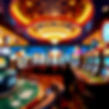 Casino Landscape and Free Play Choices A vibrant casino environment illustrating free play options