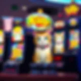 Vibrant Graphics of Kitty Slots Colorful kitty slot machine display featuring playful graphics