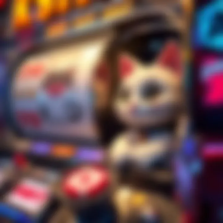 Inside the Kitty Slot Mechanics Detailed view of a kitty slot machine's mechanics and symbols