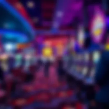 Vibrant Gaming Experience at Yakama Legends Casino Interior gaming area filled with vibrant slot machines and patrons