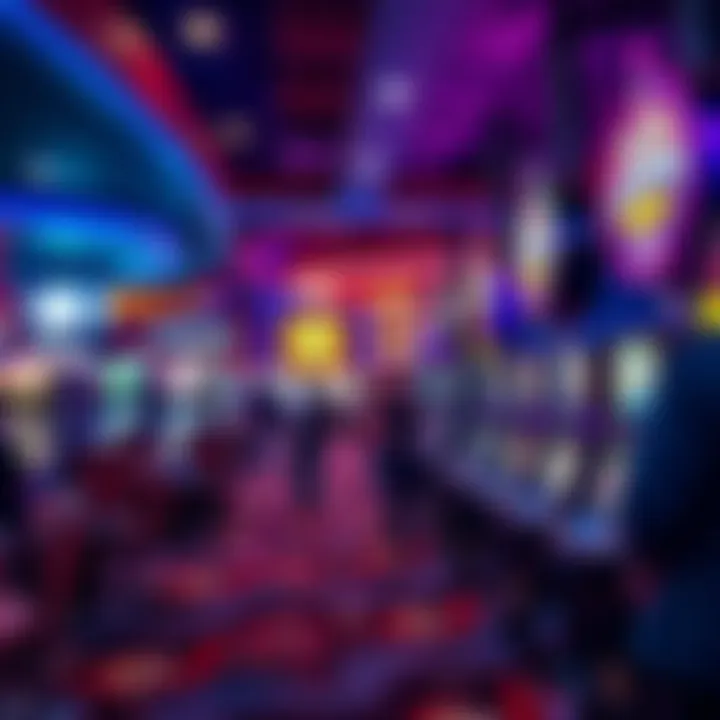 Vibrant Gaming Experience at Yakama Legends Casino Interior gaming area filled with vibrant slot machines and patrons