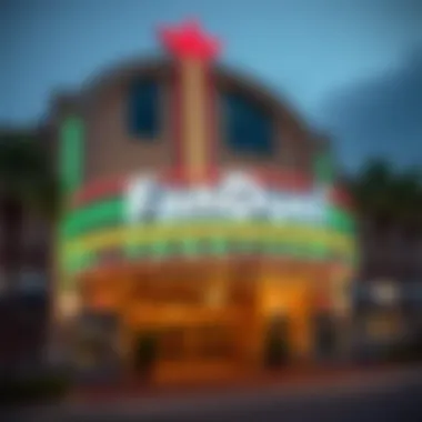 FanDuel Casino Pennsylvania Exterior Exterior view of FanDuel Casino Pennsylvania showcasing its vibrant signage