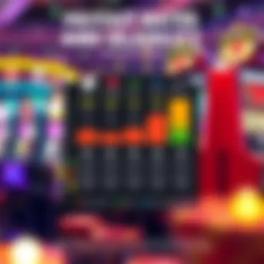 An infographic illustrating payout rates and volatility of different slot machines