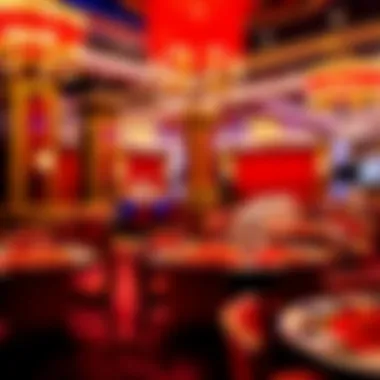 Sophisticated Casino Color Scheme Stylish color scheme featuring red, black, and gold for a casino event