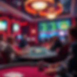 Exciting live poker tournament atmosphere