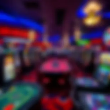 Diverse Gaming Options at Long Beach Casino A wide array of gaming tables and slot machines inside the casino