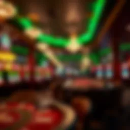 Interior view of Lucky Buck Casino showcasing gaming tables