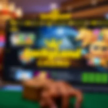 Seamless User Interface of LuckyLand Casino User interface highlighting seamless navigation on LuckyLand Casino