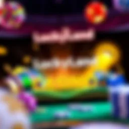 Welcome screen of the LuckyLand Casino official site showcasing vibrant graphics