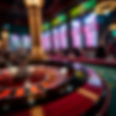 Elegant Roulette Table An elegant roulette table with vibrant colors and chips