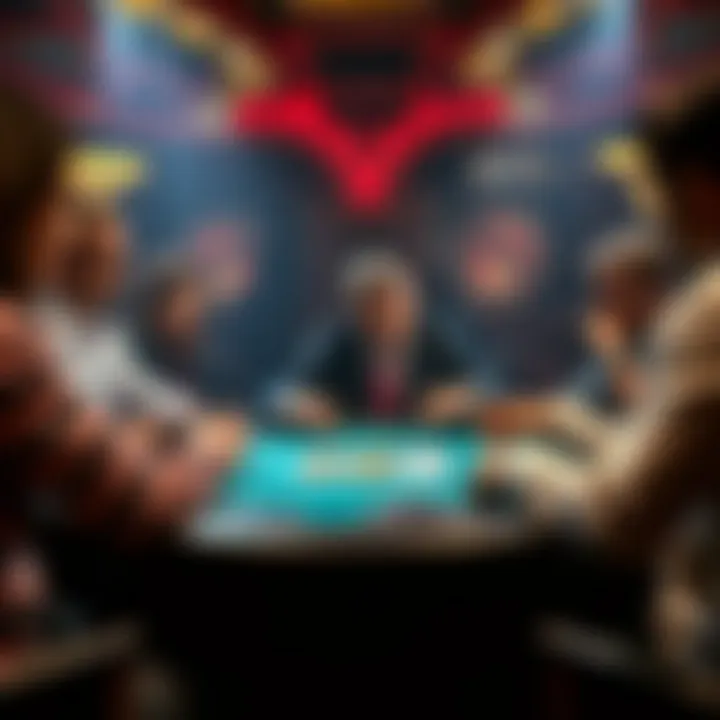 Immersive Poker Experience An engaging poker table scene with players immersed in the game