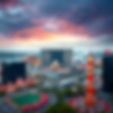 Panoramic view highlighting the casino's impact on the local landscape