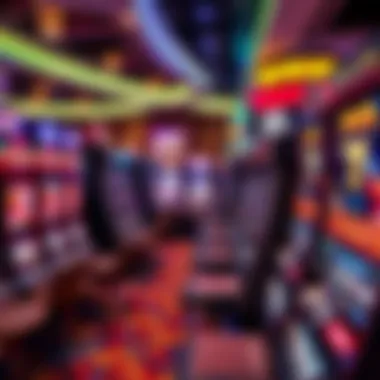 Diverse MGM Slot Games on Casino Floor A close-up view of a casino floor filled with various MGM slot games.