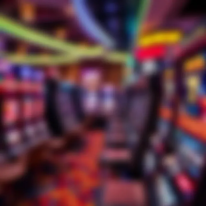 Diverse MGM Slot Games on Casino Floor A close-up view of a casino floor filled with various MGM slot games.