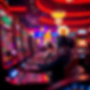 Engaging High-Tech MGM Slot Experience Players engaged in thrilling gameplay at a high-tech MGM slot machine.