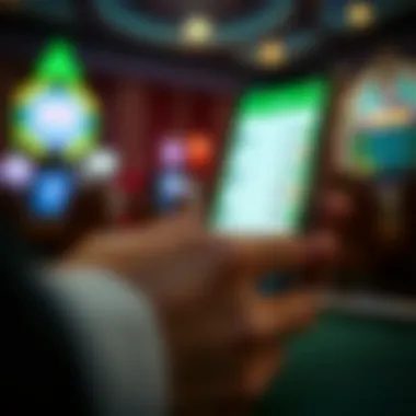 Mobile lottery app on smartphone