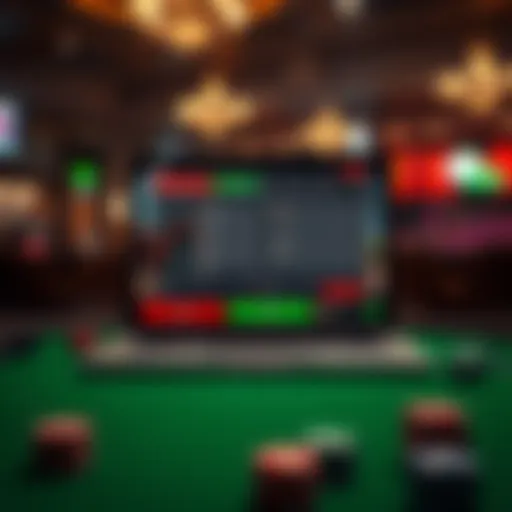 Online Betting Platform for Kentucky Derby A laptop displaying the Kentucky Derby betting platform