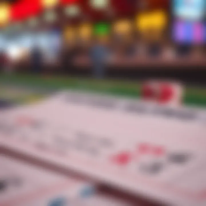 A close-up of wager slips for horse racing