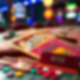 An array of colorful scratch-off lottery tickets displayed on a table.