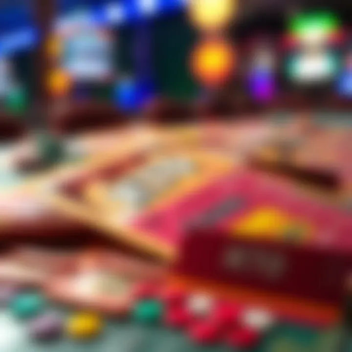 Colorful Scratch-Off Tickets An array of colorful scratch-off lottery tickets displayed on a table.