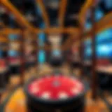 Luxurious interior of a floating casino with elegant decor