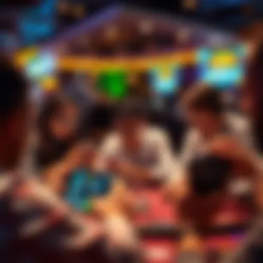 Multiplayer Gaming Experience Players engaging in a multiplayer online game on their devices