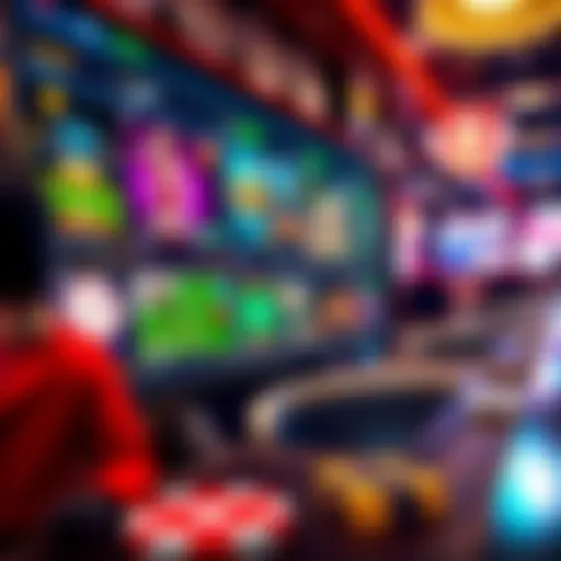 A vibrant online casino interface showcasing various games